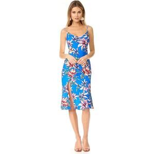 Black Halo Women's Aloma Tropical Floral Slip Spaghetti Strap Dress Size 2